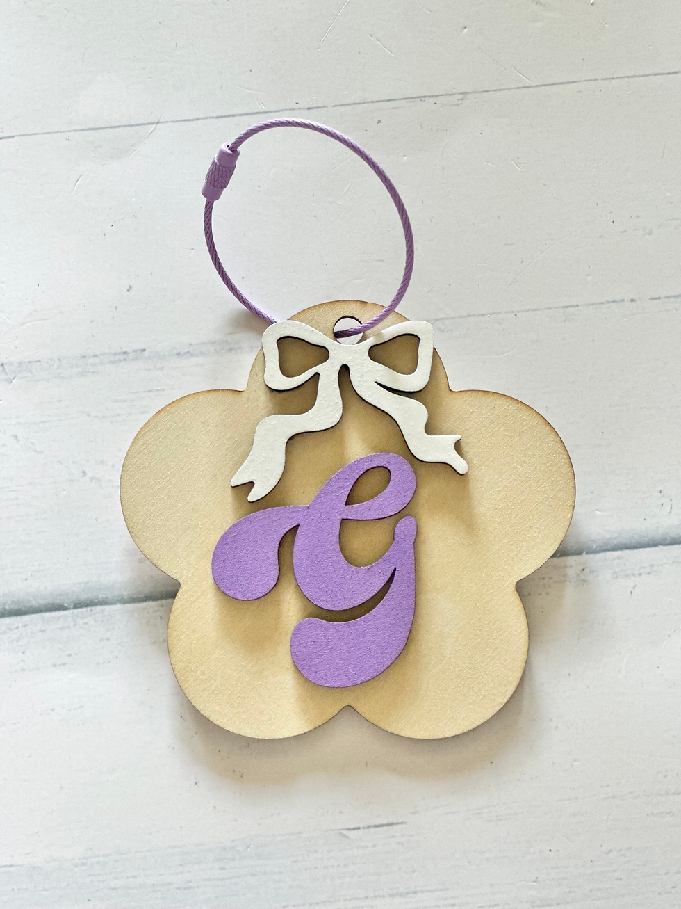 Thumbnail: SAMPLE Flower Letter Bag Tag