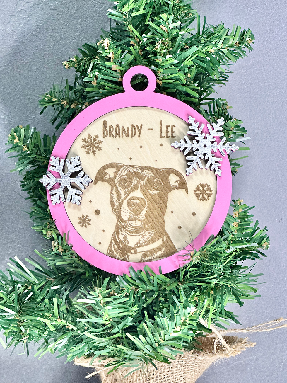Thumbnail: Personalised Photo Dog Christmas Ornament