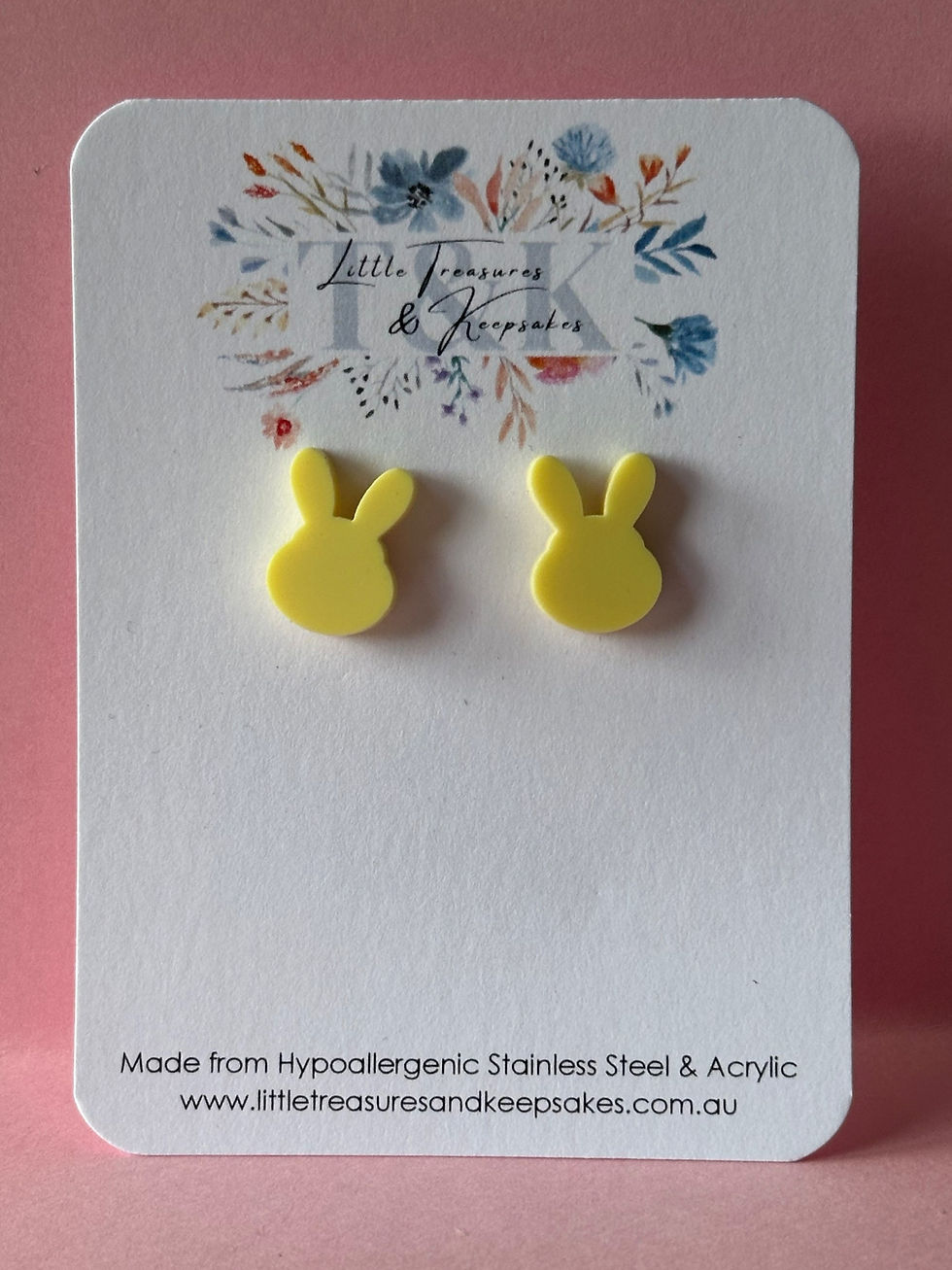 Thumbnail: Bunny Ears Acrylic Stud Earring