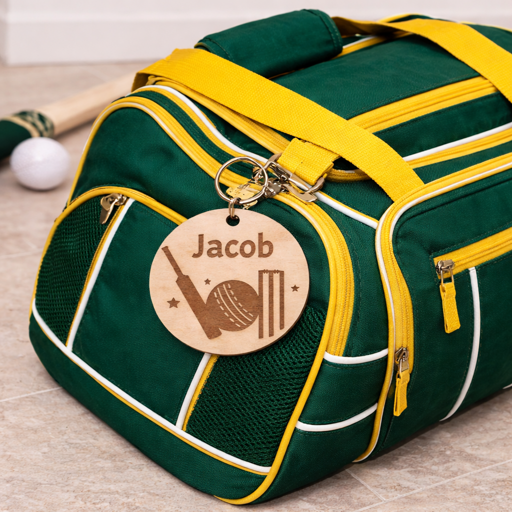 Personalised Cricket Bag Tag