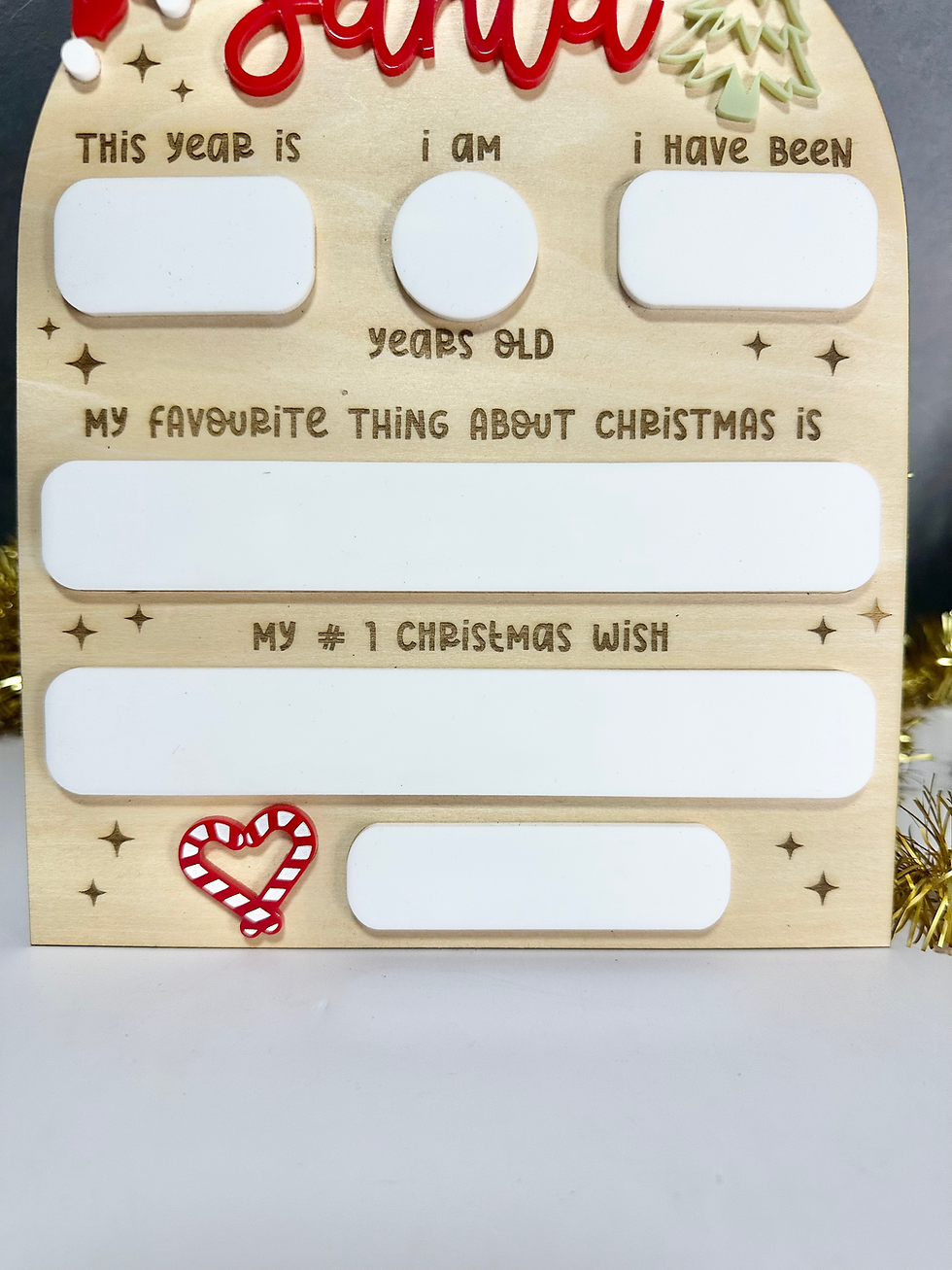 Thumbnail: Christmas Tree Dear Santa Plaque