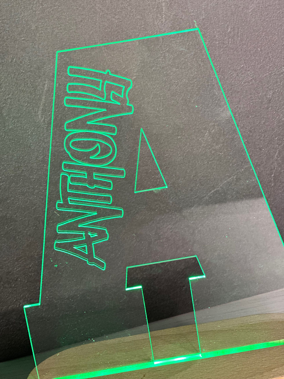Thumbnail: Letters U to Z Personalised LED Lights