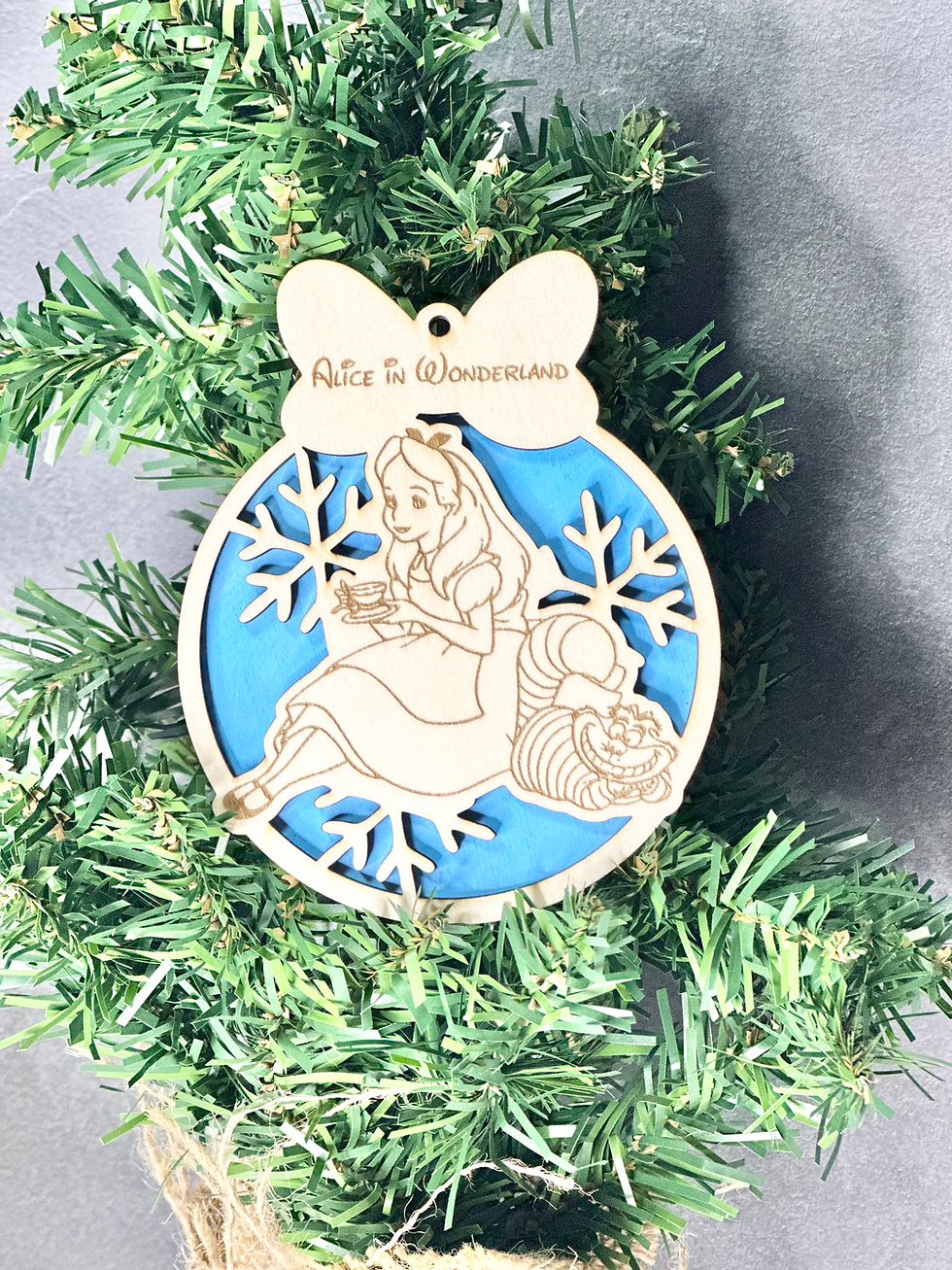 Personalised Alice in Wonderland Christmas Ornament