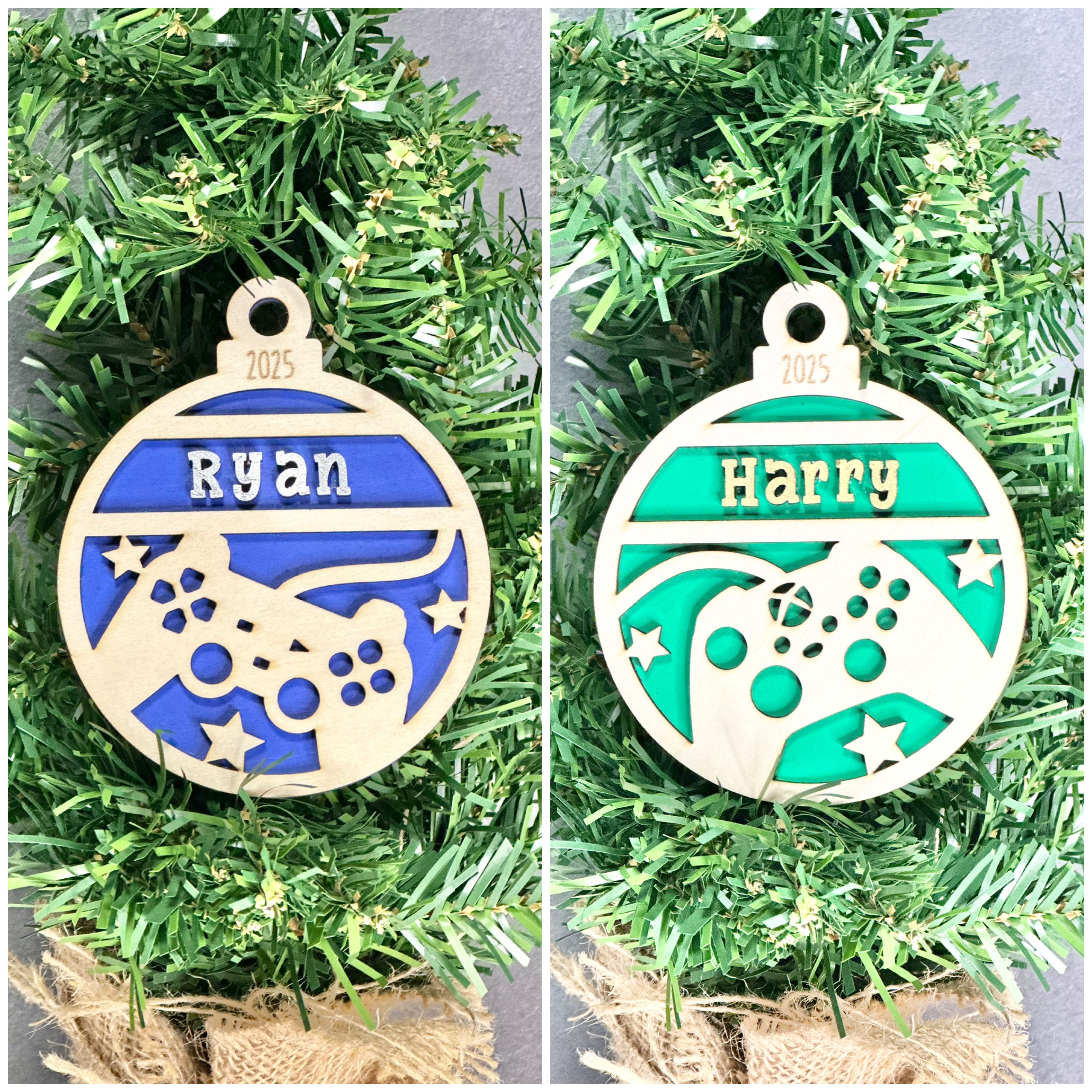 Personalised Gamer Christmas Ornament
