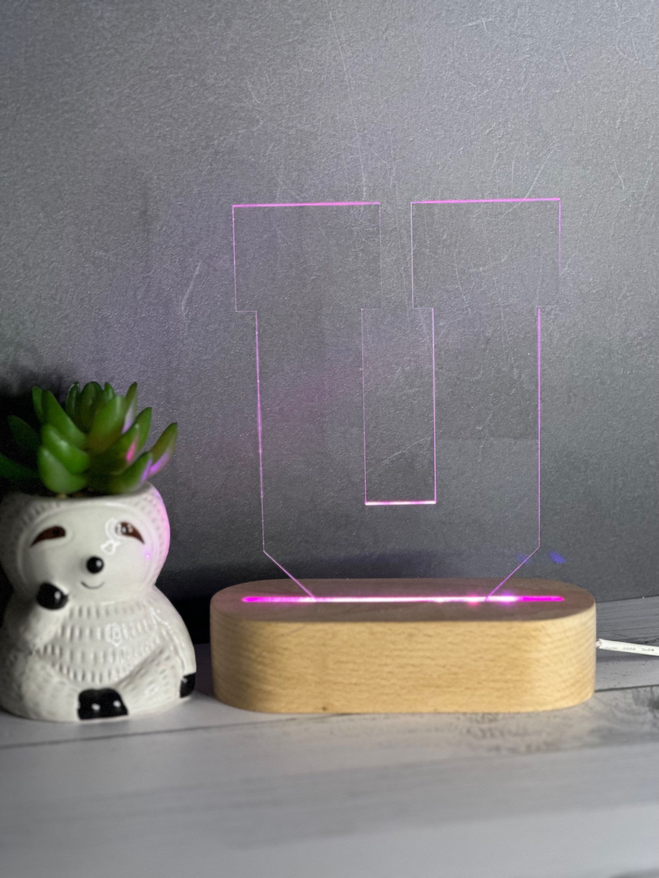 Letters U to Z Personalised LED Lights