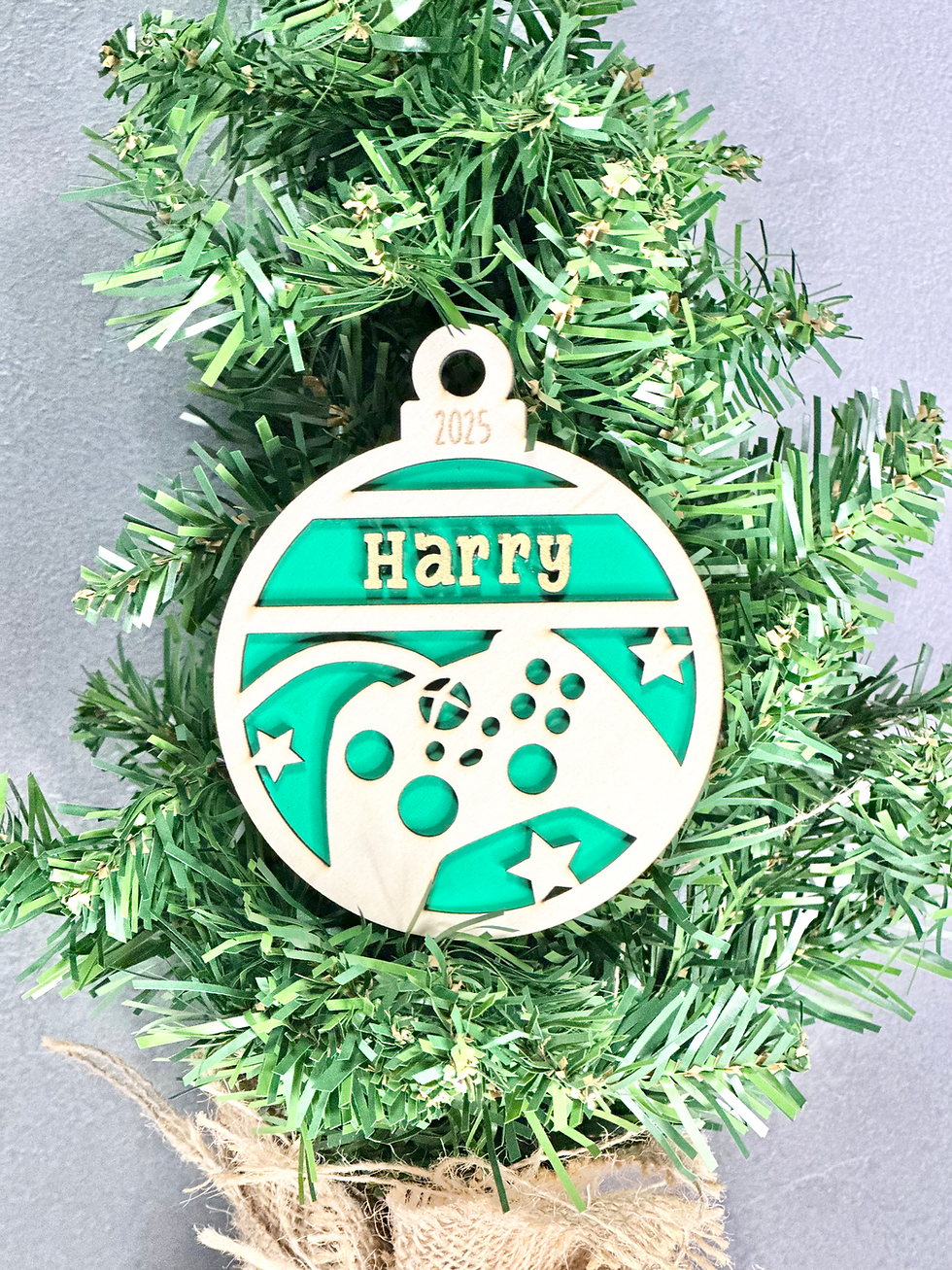 Thumbnail: Personalised Gamer Christmas Ornament