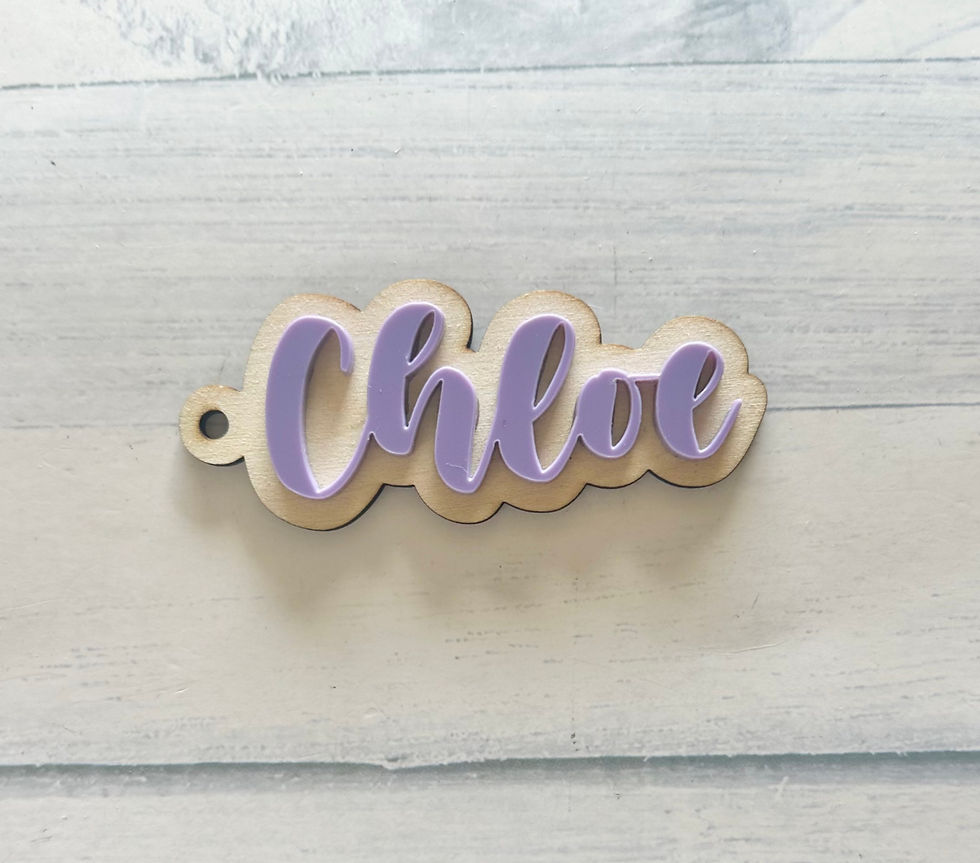 Thumbnail: Personalised Double Acrylic Bag Tag