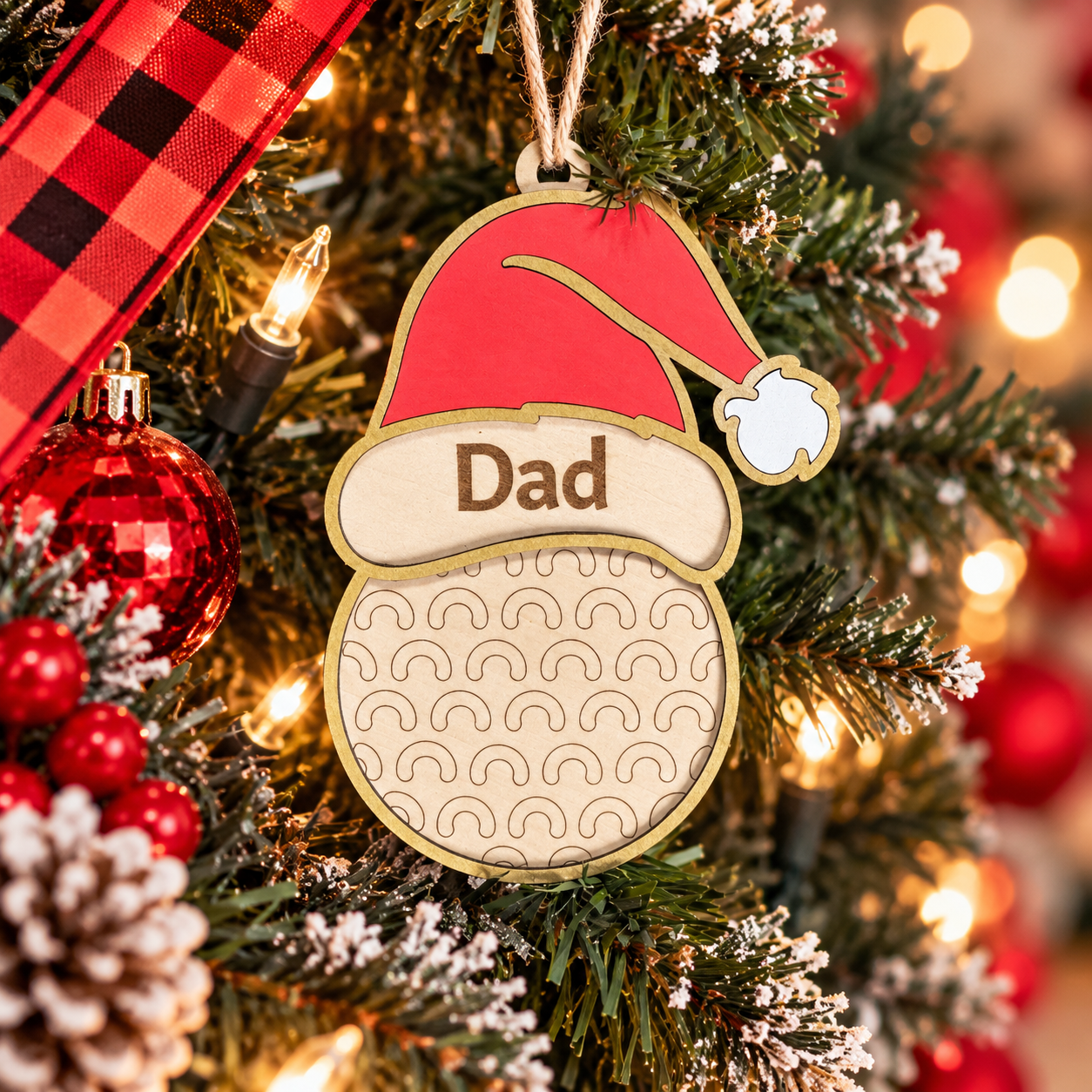 Personalised Golf Ball Christmas Ornament