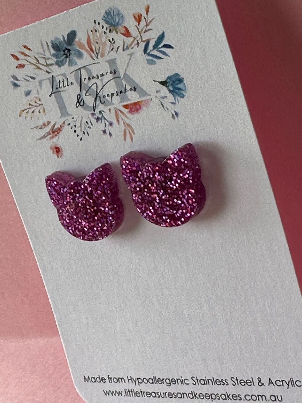 Thumbnail: Cat Acrylic Stud Earrings