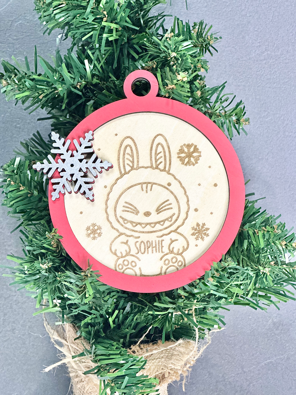 Thumbnail: Personalised Labubu Christmas Ornament