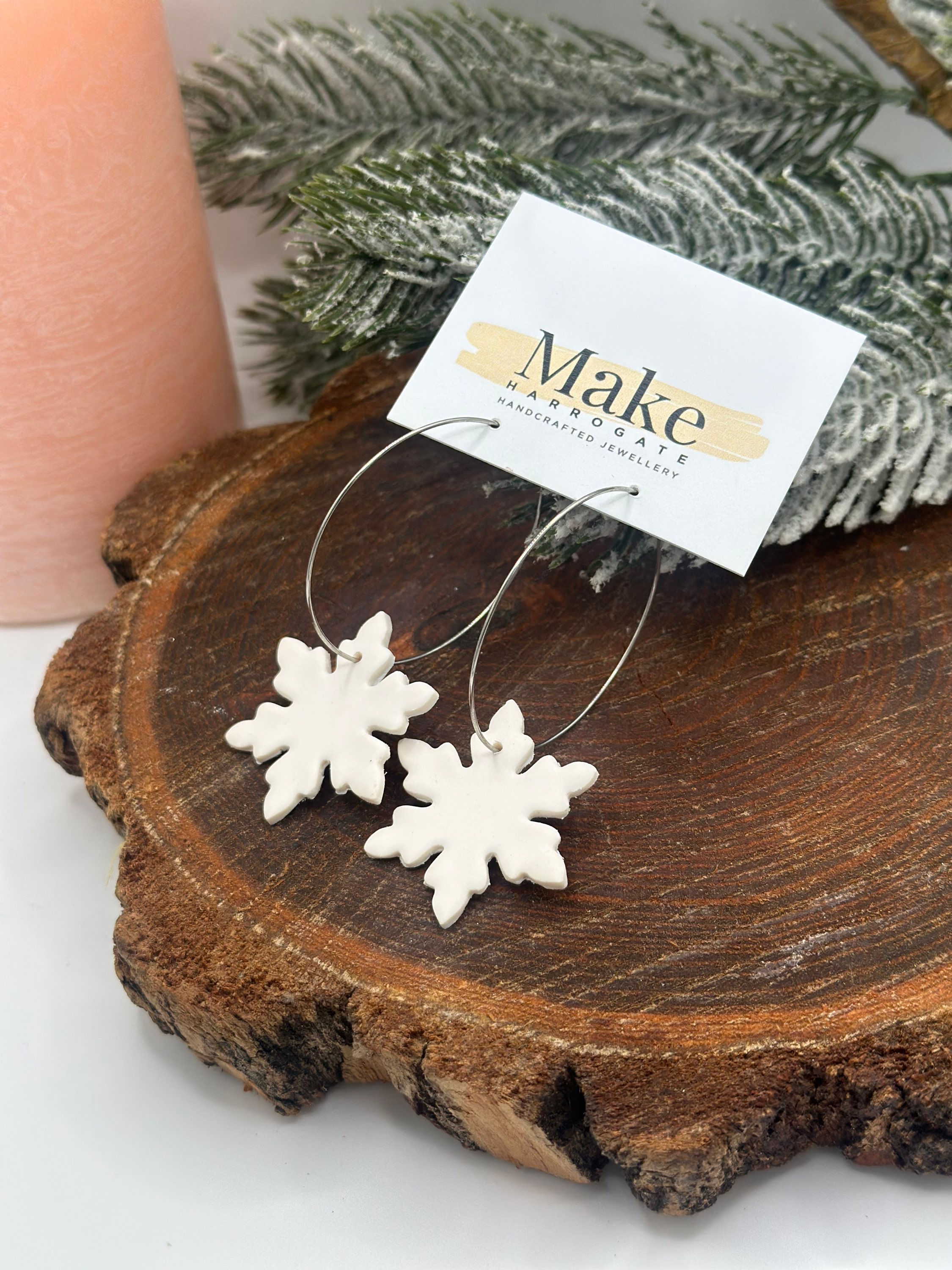Christmas Snowflake -Large Hoop