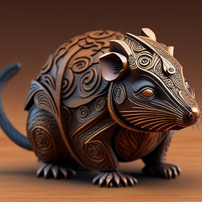 RPG Item: Wooden Mouse Figurine