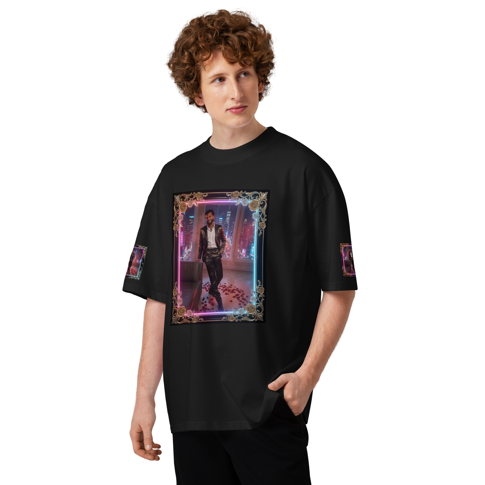 Foyer Unisex organic oversized high neck ROCK MERCURY t-shirt