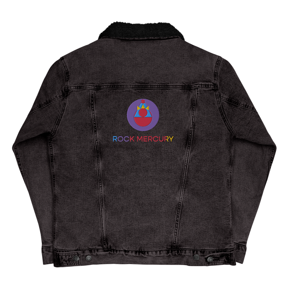 Thumbnail: Rock Mercury Unisex denim sherpa jacket