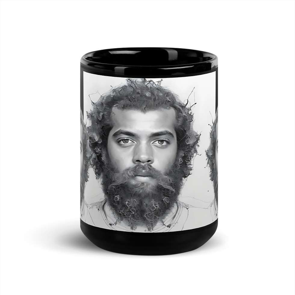 Thumbnail: Sketch Mercury Black Glossy Mug