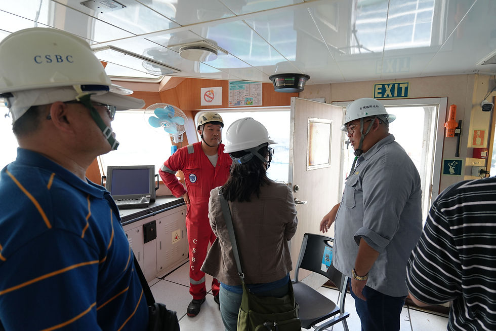 海洋委員會海洋保育署羅碧燕科長與台船人員進行交流