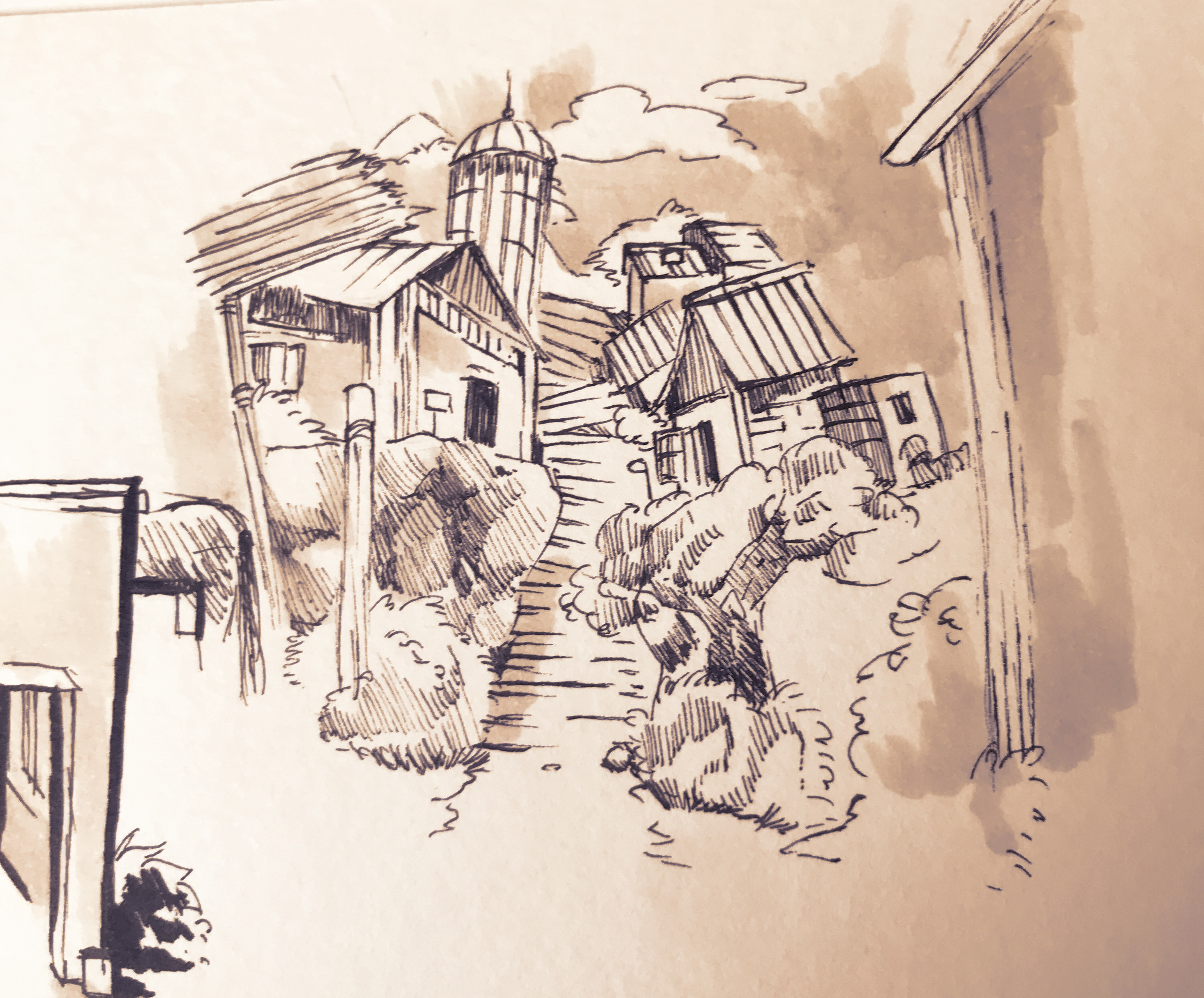 Village sketch