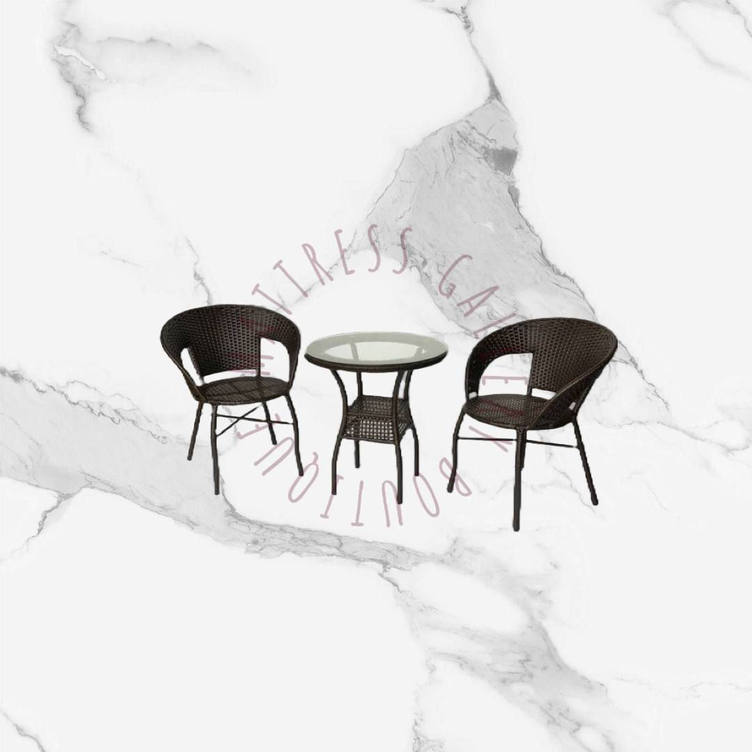 [M182] Outdoor Dining Set (1+1+table set )