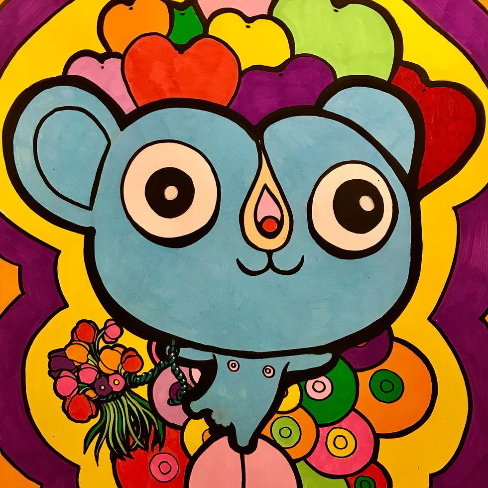 ours bleu blague illustration