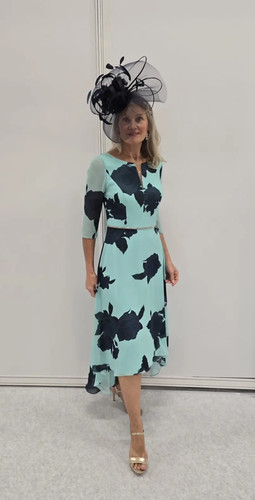 Blush & Ivory Dress with Sleeves Veromia main image 1