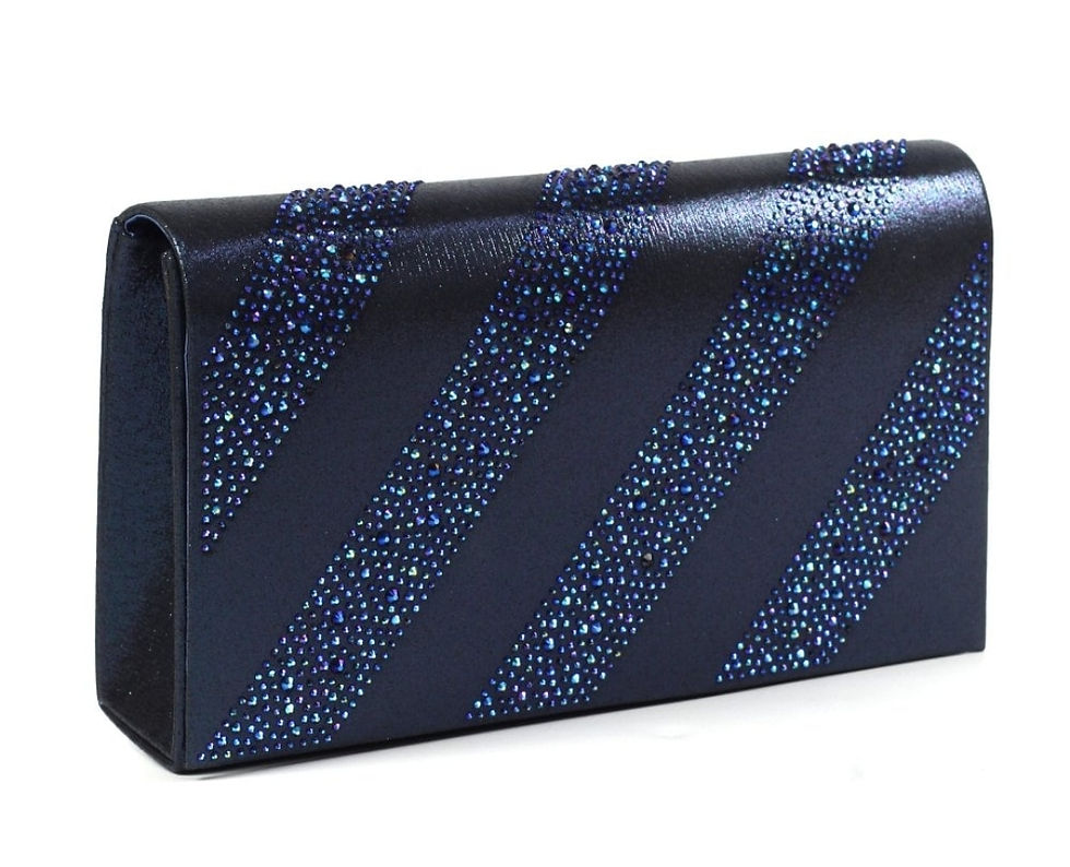 Thumbnail: Lunar Emmerline Clutch Bag - Navy, Gold