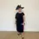 Thumbnail: Lizabella Apricot And Navy Dress - 2046 Size 12 14 16 18