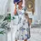 Thumbnail: Veromia Floral Dress In Ivory/Cobalt 