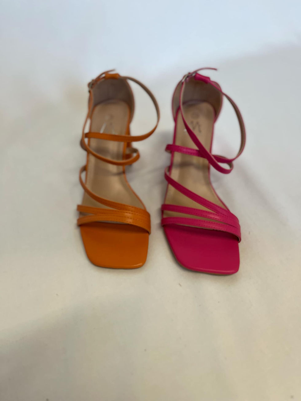 Block Heels - Orange, Fuschia 