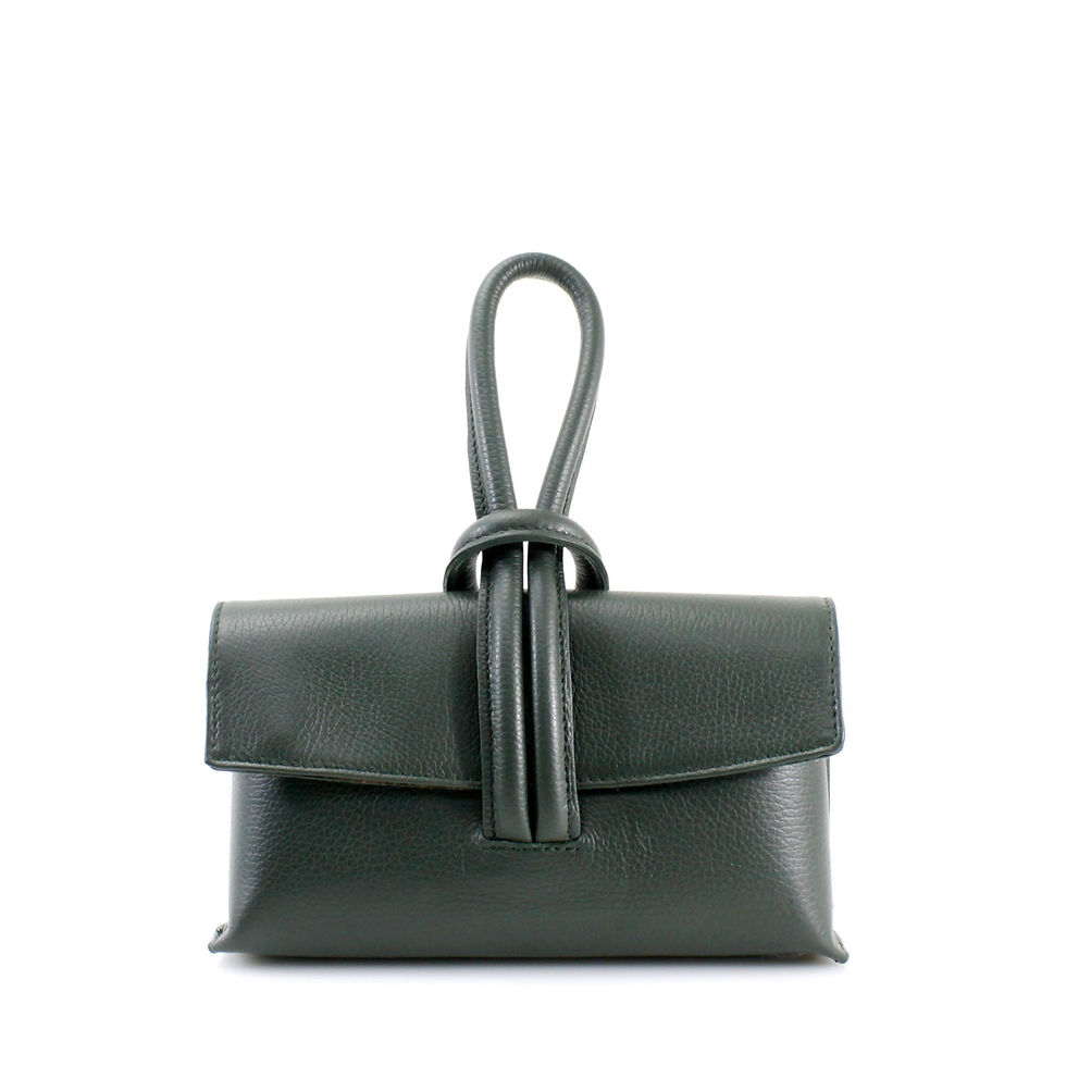 Thumbnail: Top Handle Leather Bag - white, Lilac