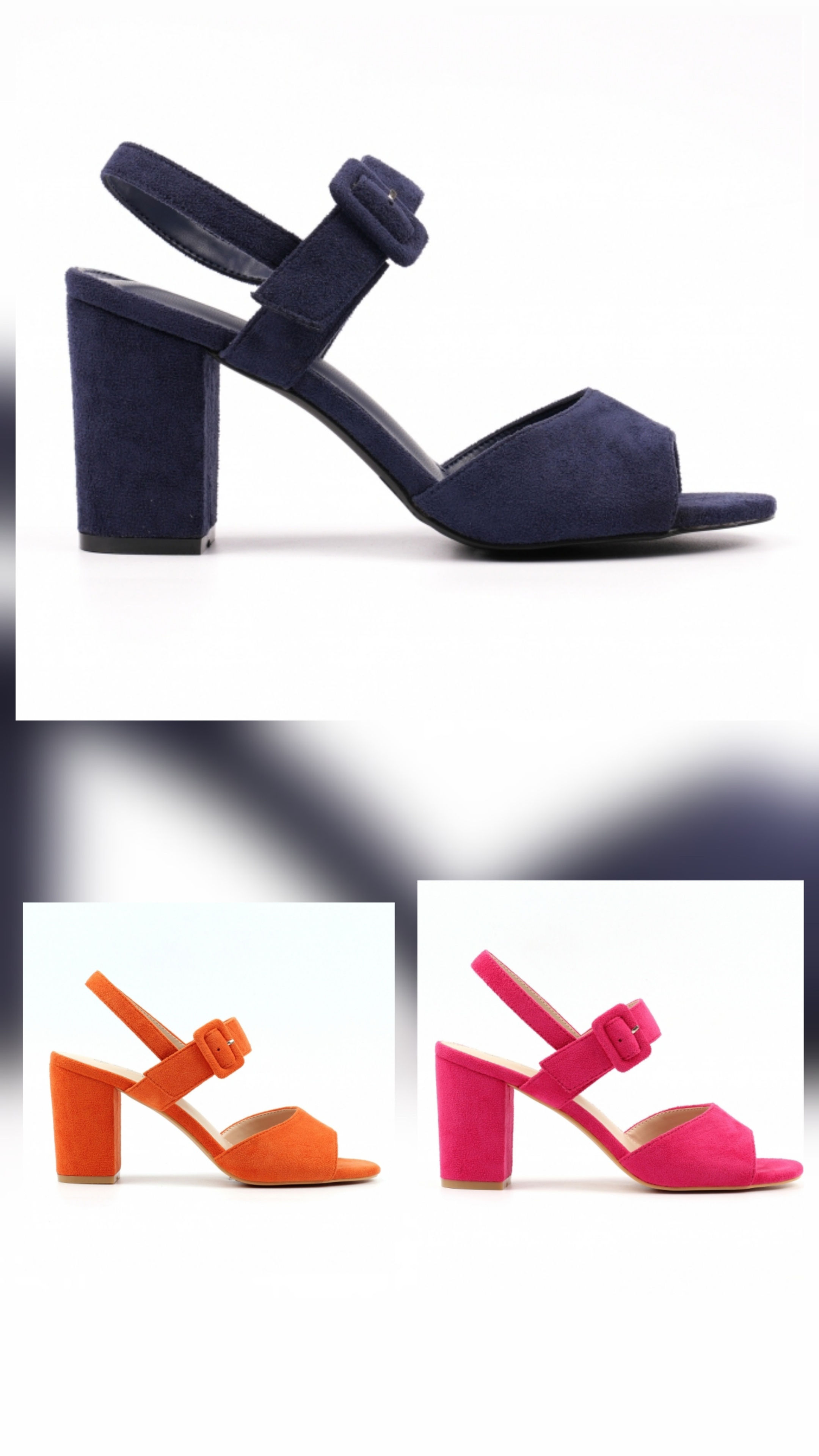 Lunar Phillipa Fuchsia Shoe - Orange, Fuschia, Navy