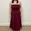Thumbnail: Danni Strapless Bandeau Midi Dress Wine size 12, 14
