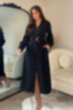 Girl In Mind Grace Buckle Detail Black Midi Shirt Dress