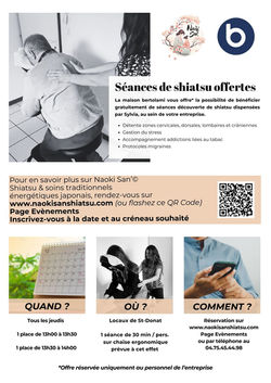 Shiatsu en entreprise 2025 / 2026