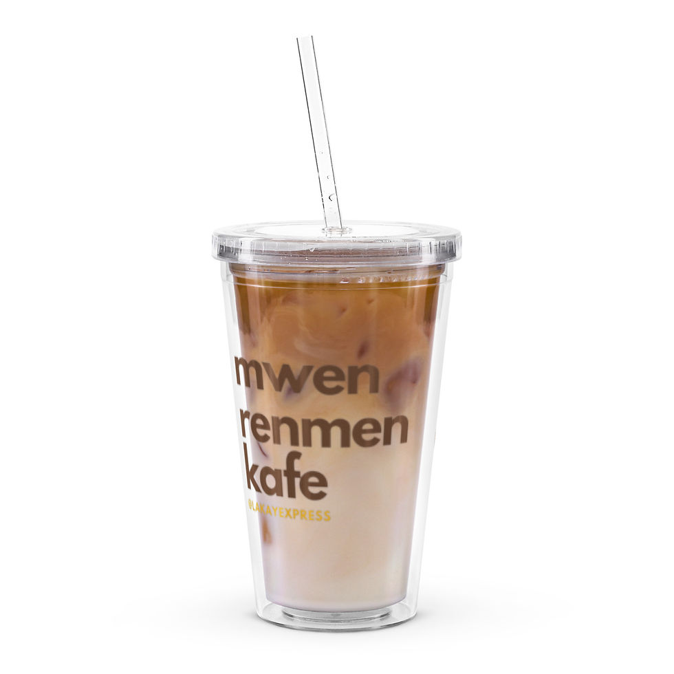 Miniature : Clear plastic tumbler