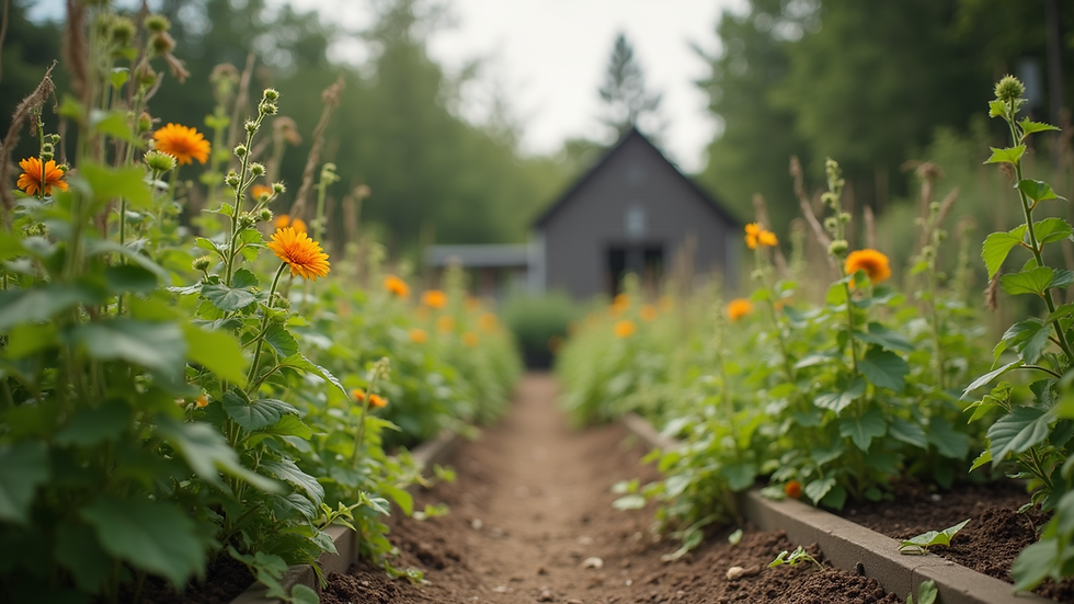 Eye-level view of a well-maintained community garden in Minnesota