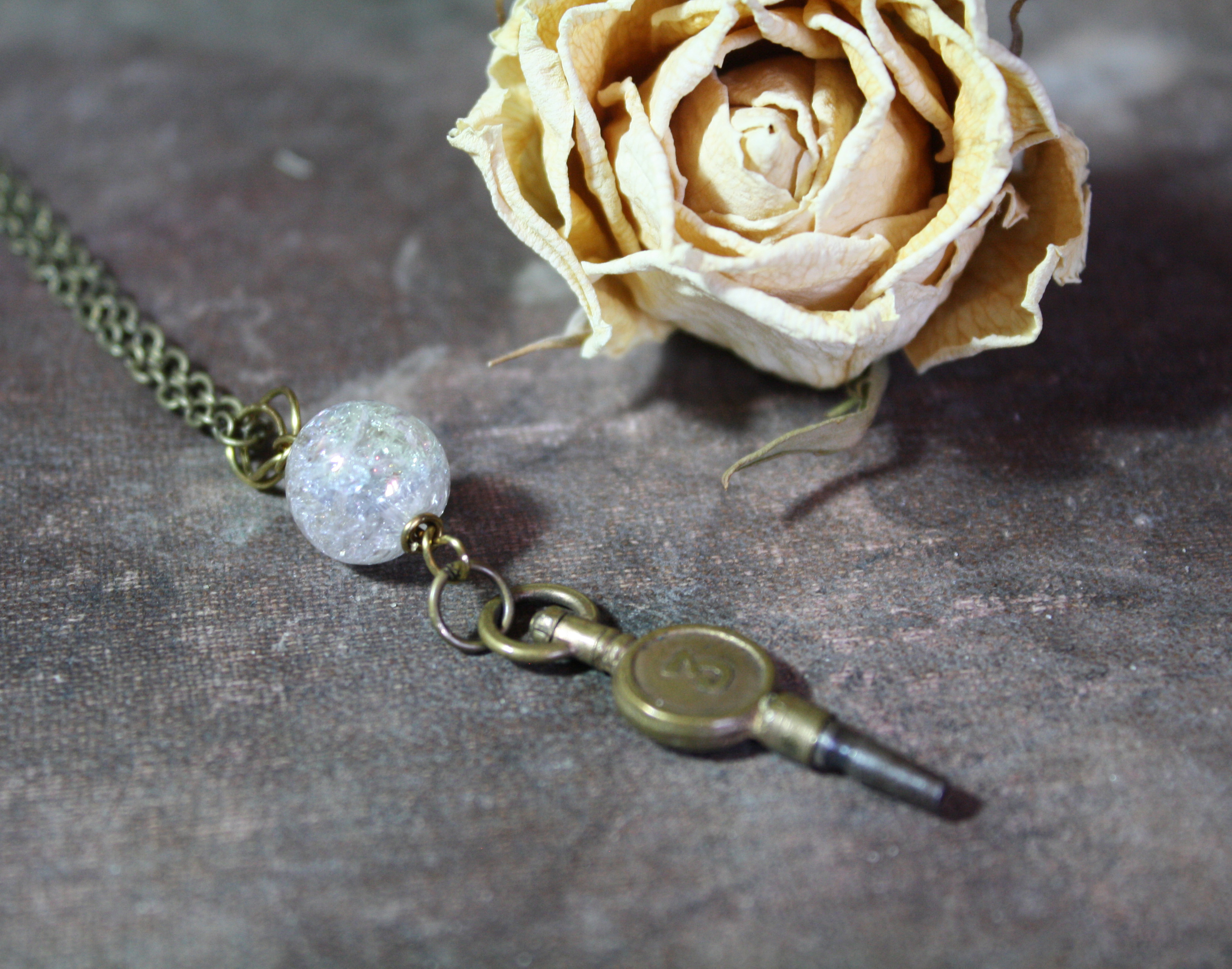 clock key necklace