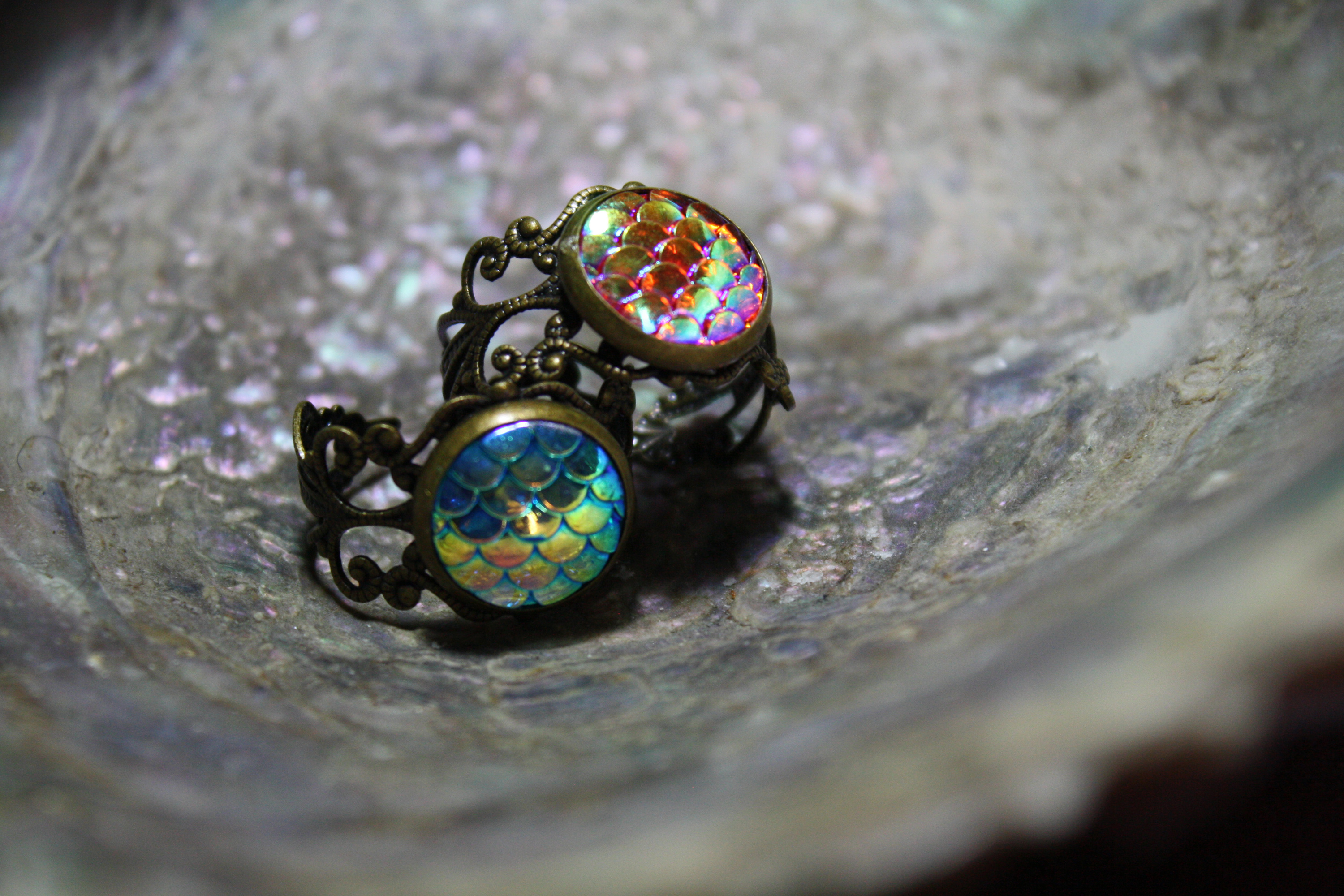 mermaid scale ring