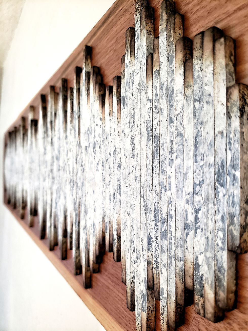 Thumbnail: Weathered White Soundwave on Walnut