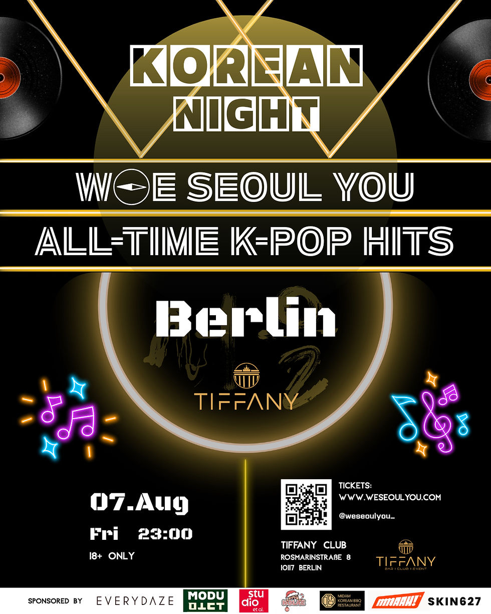 WeSeoulYou Korean Night in Berlin / All-Time K-Pop Hits