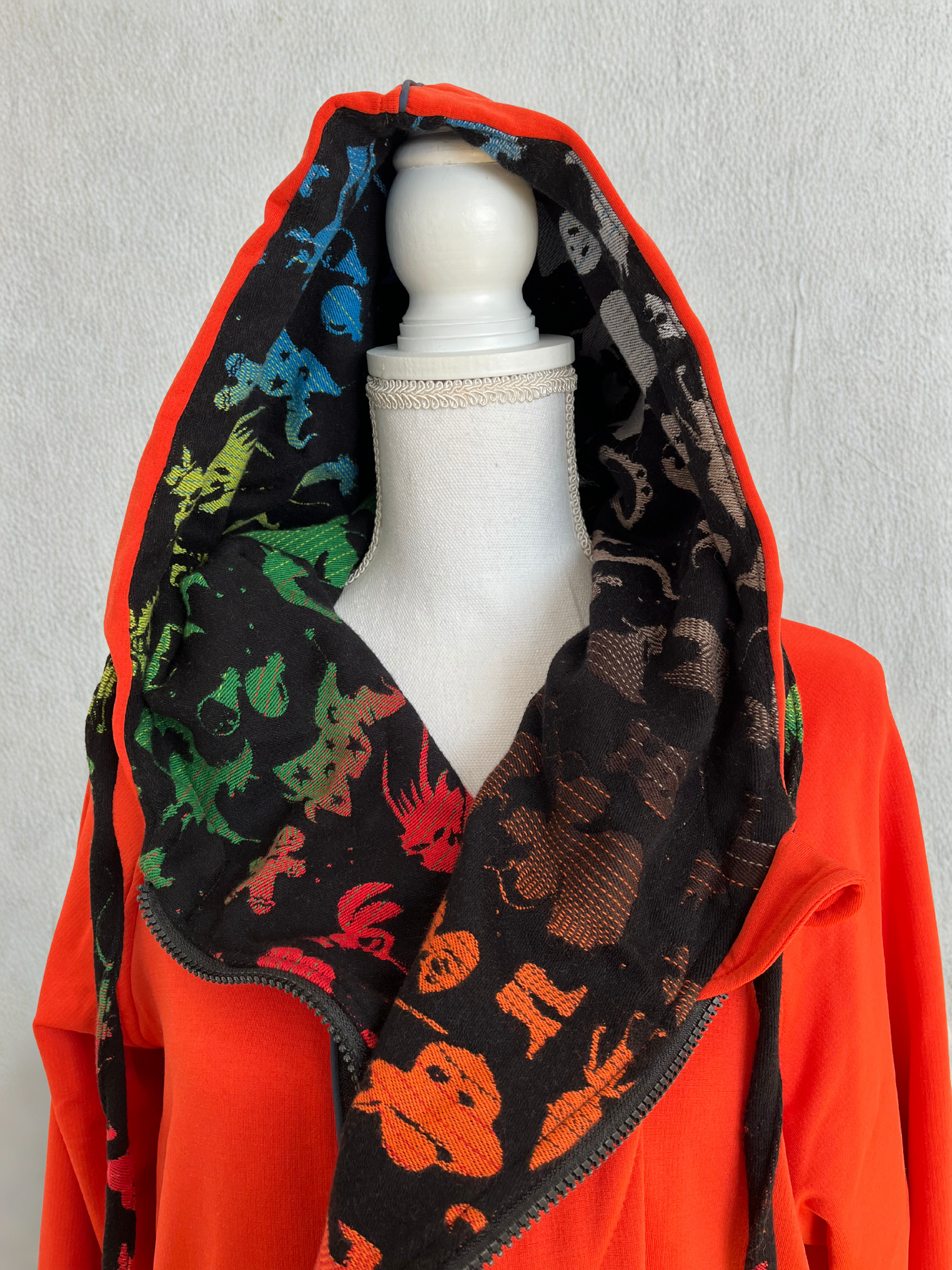 Mikina 1 XL/XXL - nosiaca merino mikina dámska bez vsadky - červená