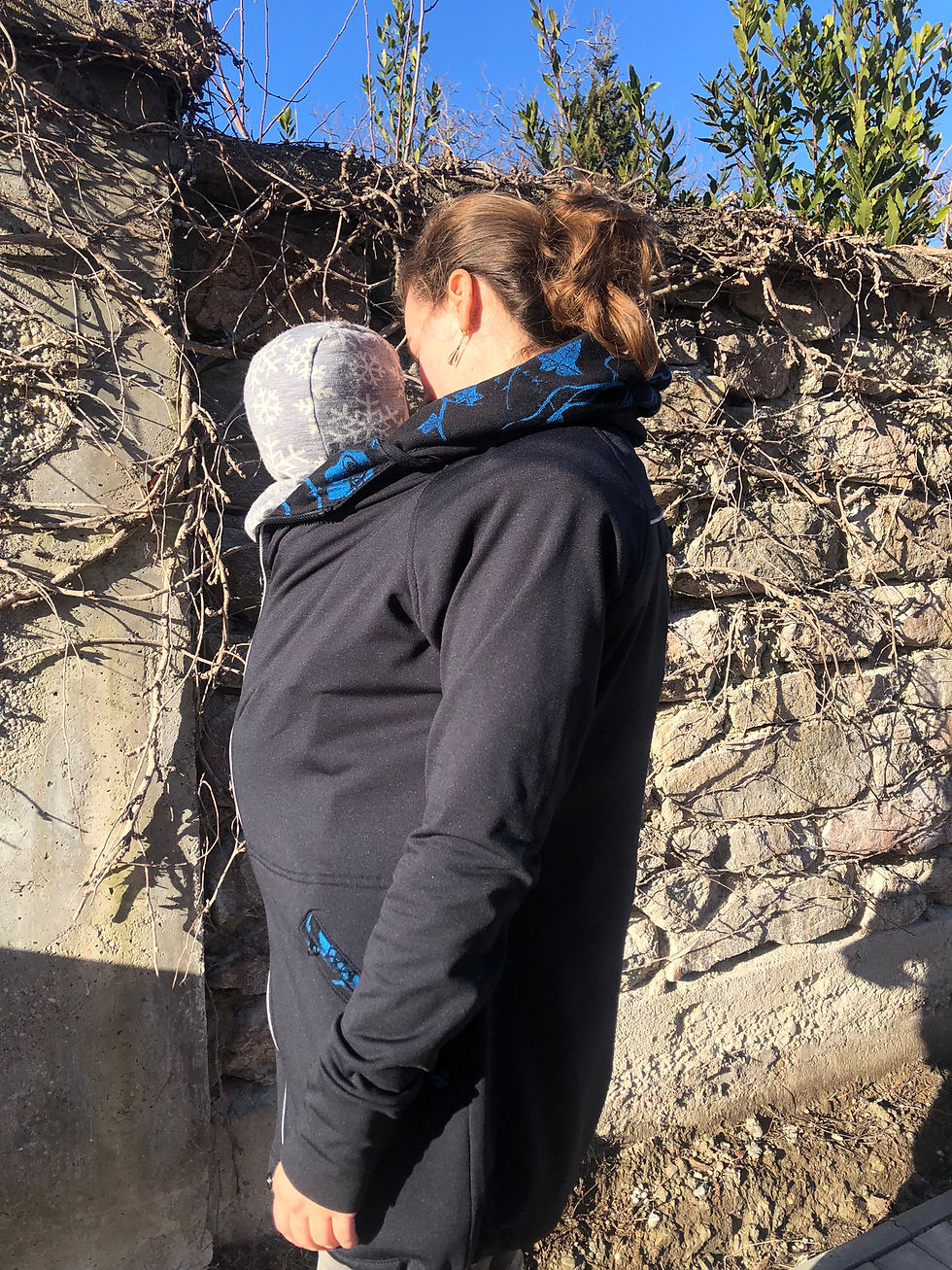 Miniatúra: Mikina 1 XL/XXL  -  nosiaca merino mikina dámska bez vsadky - červená