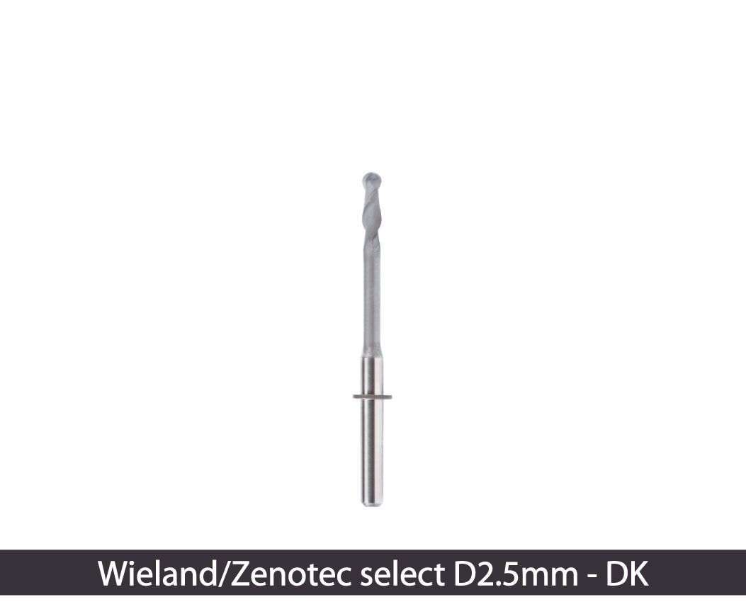 Wieland Zenotec select CAD/CAM Dental Milling Bur 2.5mm x 3mm Diamond Coating
