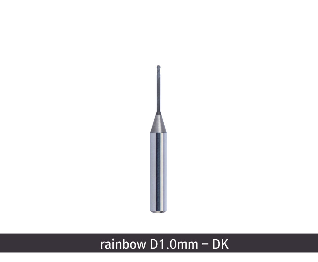 rainbow mill CAD/CAM Dental Milling Bur 1.0mm x 6mm Diamond Coating