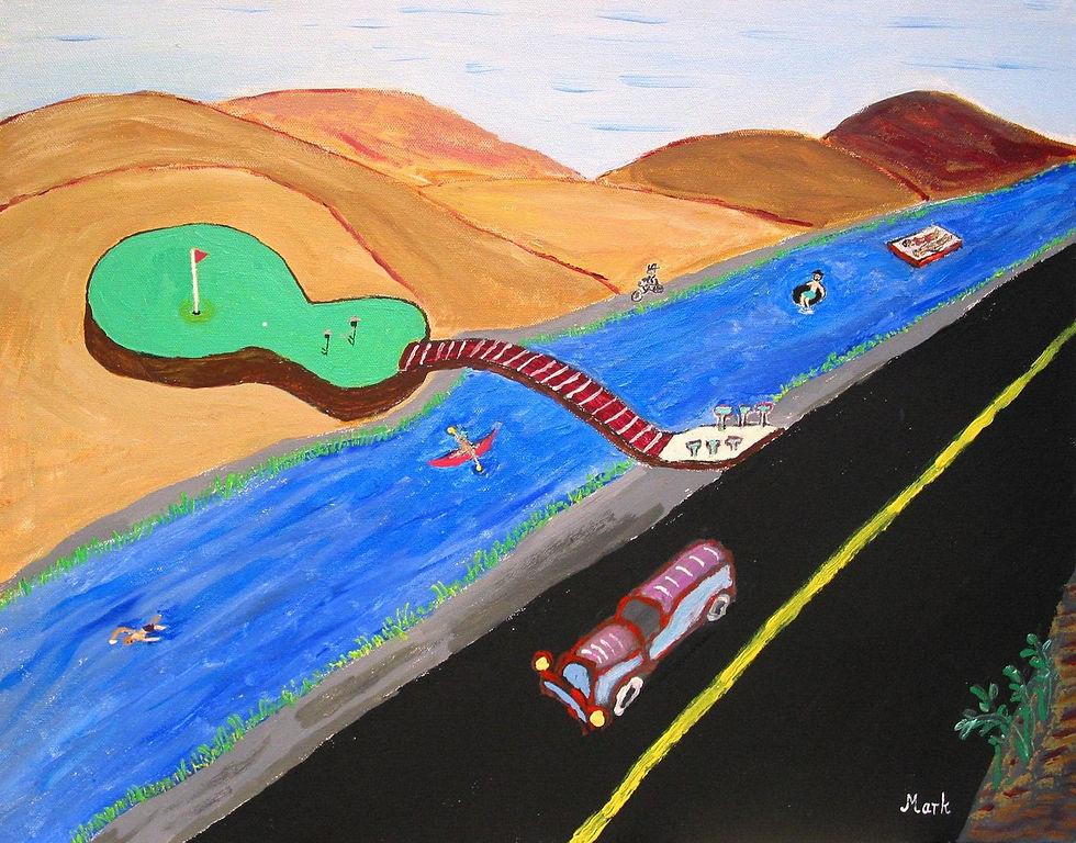 truck going down the highway