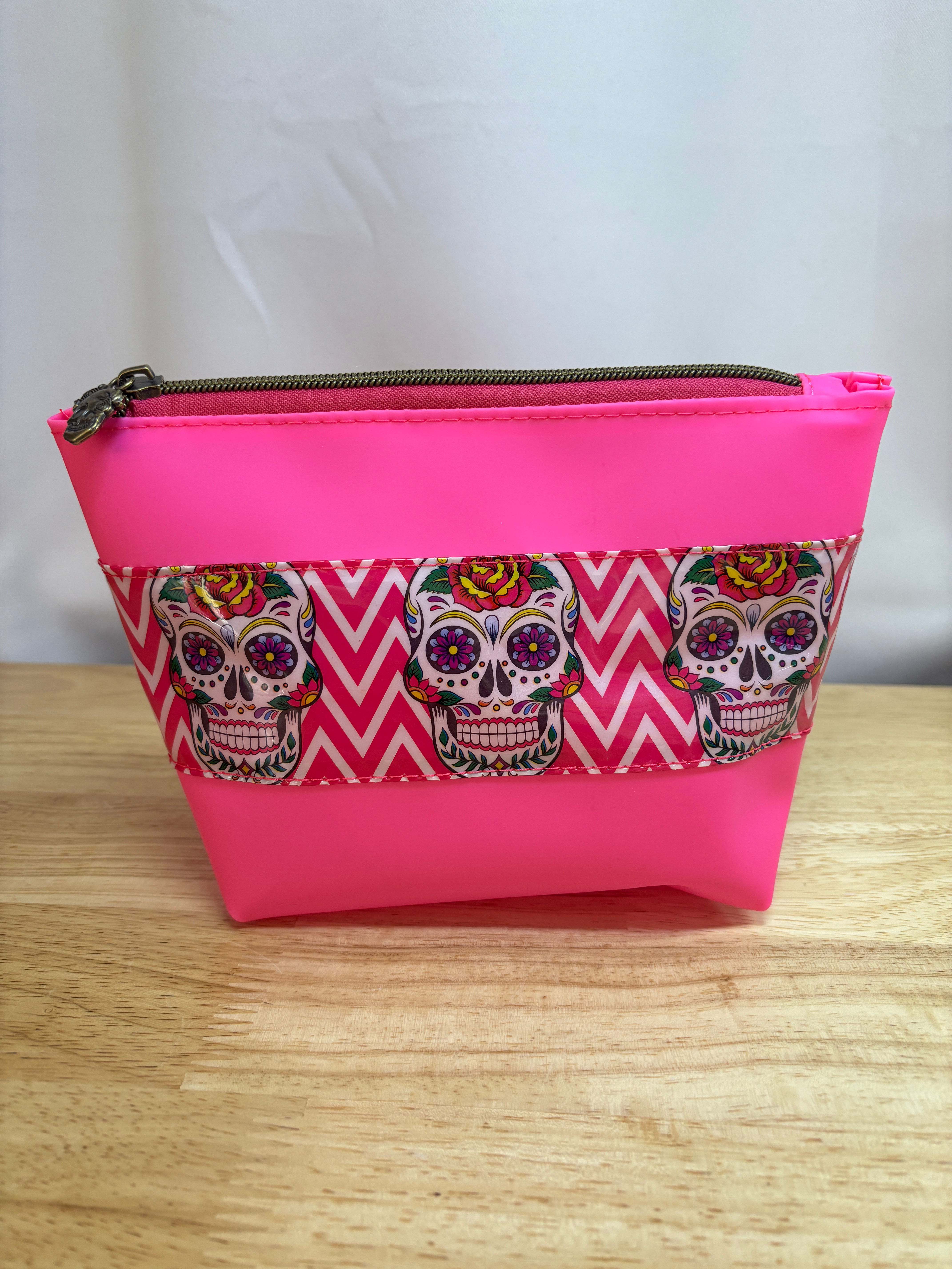 Pink Sugar Skull Rush Rescued & Reclaimed Pouch