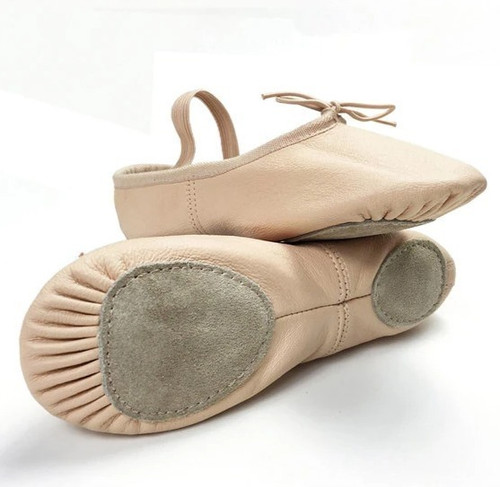 Adult Pink Leather Ballet Shoes main image 1