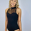 Thumbnail: Mesh Leotard - Black, Grey