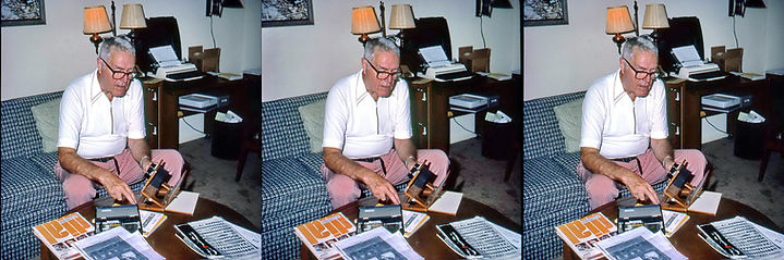 1984 Paul Wing Jr MA working on his book