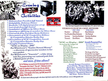 2008 SCSC Awards Banquet Program inside.