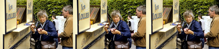 1985 Pat Whitehouse getting Ice Lollies from a street vender by David Burder.jpg
